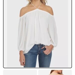 Elegant White Off-Shoulder Women's Top